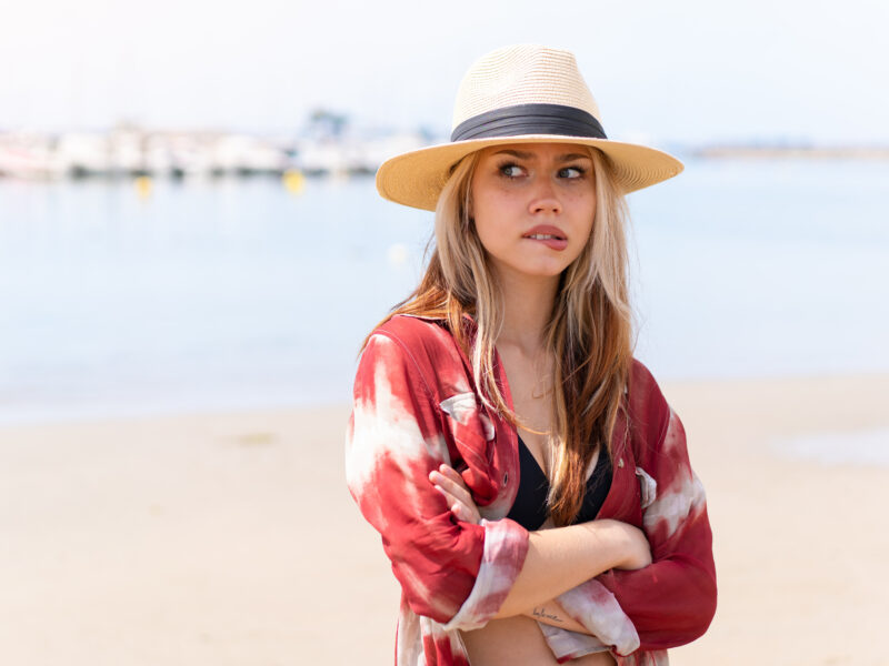 young woman at beach