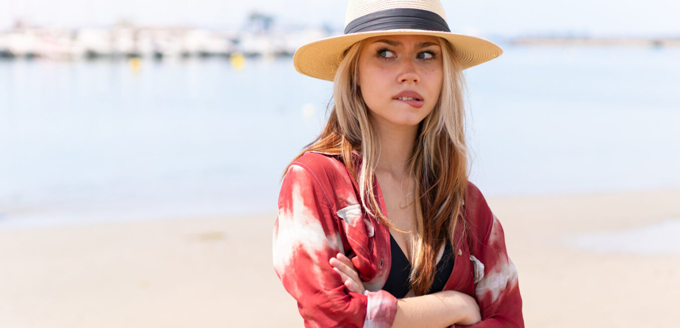 young woman at beach