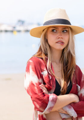 young woman at beach