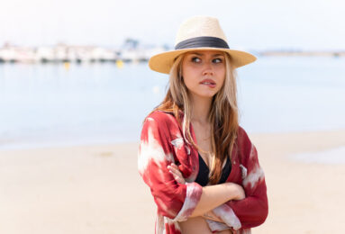 young woman at beach