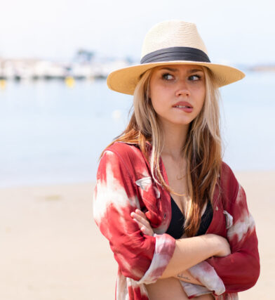 young woman at beach