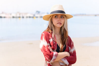 young woman at beach
