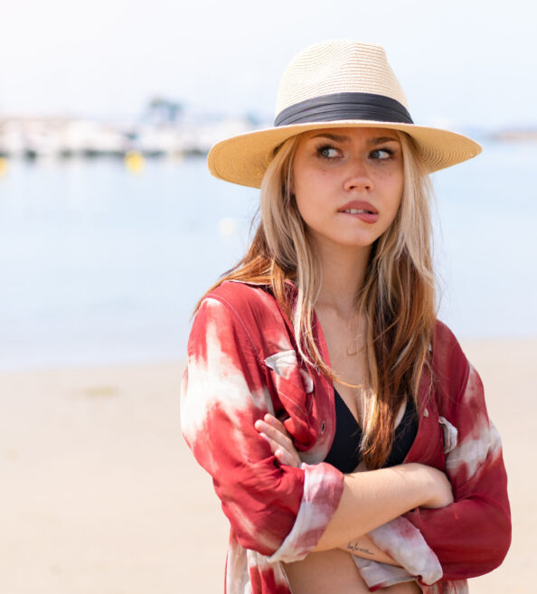 young woman at beach