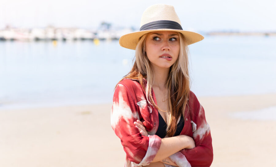 young woman at beach